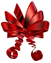Red bow and ribbons